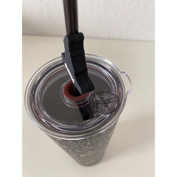 Universal Studios WICKED Elphaba Witch Hat Metal Tumbler With Straw NEW - Picture 11 of 16